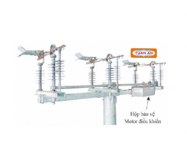 DAO CÁCH LY CẮT CÓ TẢI, MỞ NGANG 3P; 630A-800A; 24 KV-35 KV NGOÀI TRỜI, LẮP 2 PHƯƠNG, ĐIỀU KHIỂN TỪ XA