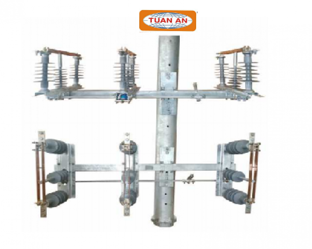 DAO CÁCH LY 3P; 24KV - 35KV; 630A - 800A; LẮP 2 PHƯƠNG; NGOÀI TRỜI (CÁCH ĐIỆN POLYMER)